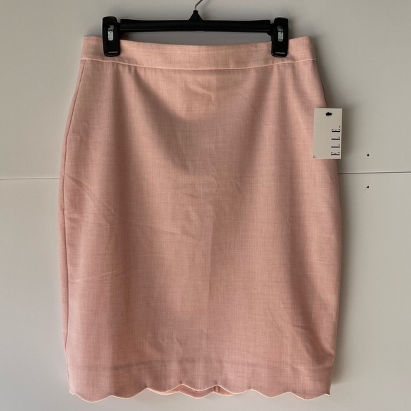 Elle Women's Pink Straight Pencil Short Midi Skirt Career Office Skirt, Sz 6 - Picture 3 of 13